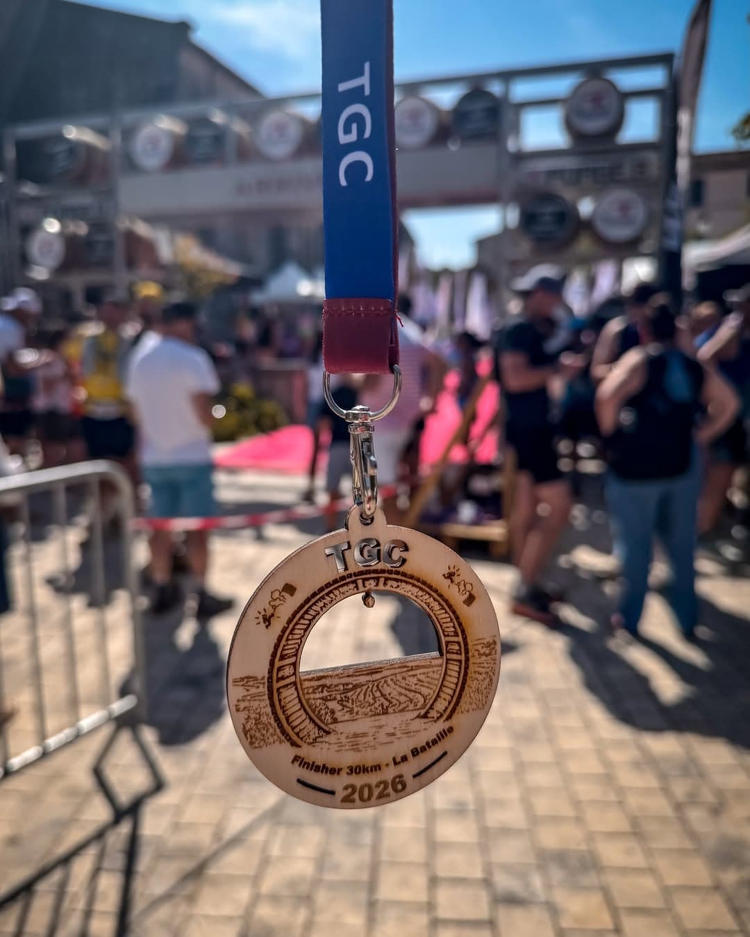La médaille finisher du Trail de la Grande Champagne